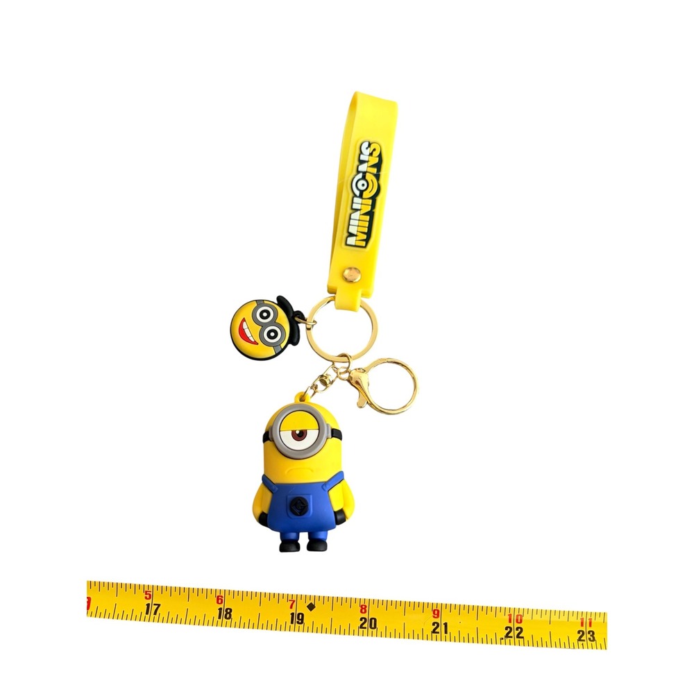 Minions 3D Figure Keychain with Wrist Strap